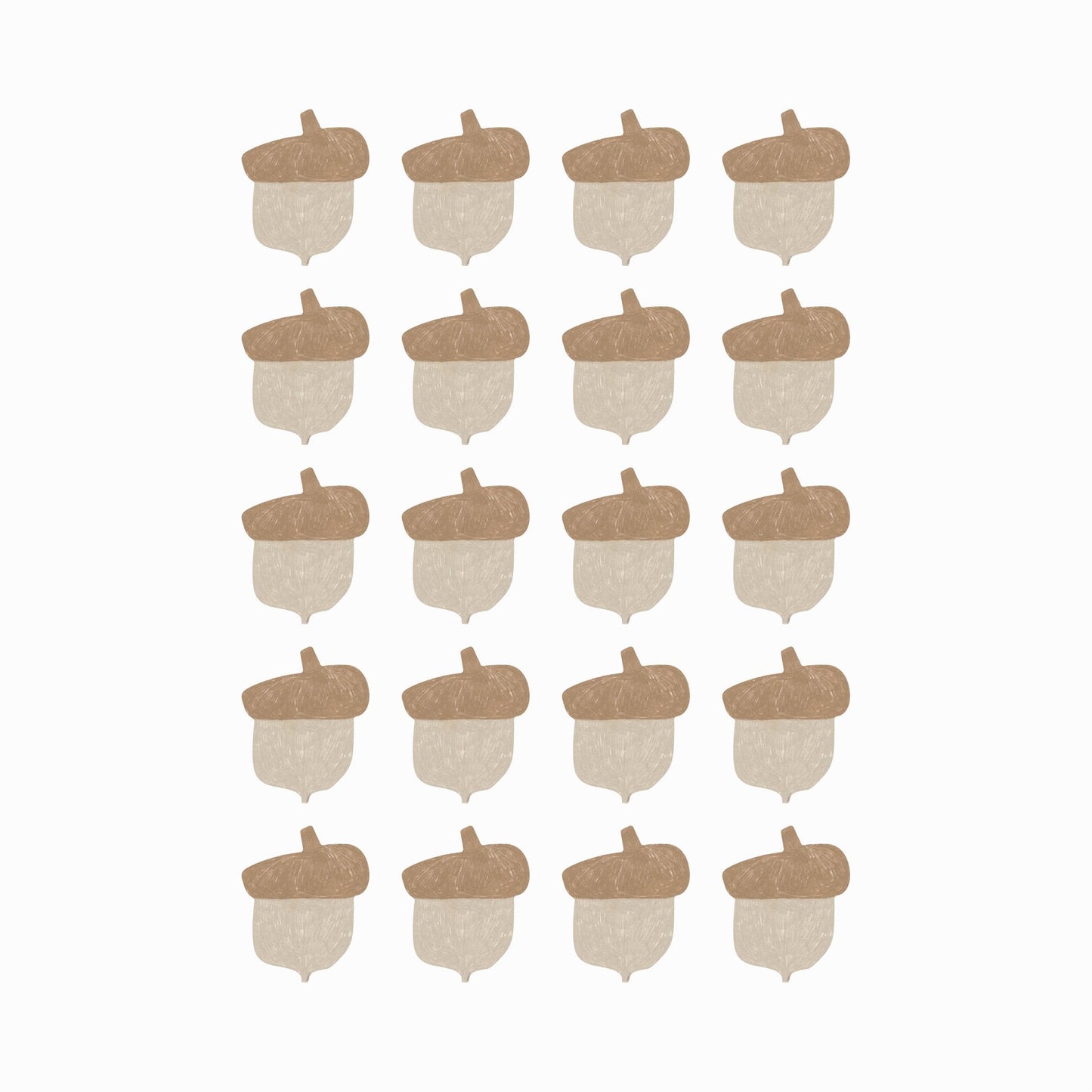 Wall Stickers 1 Sheet Murs Clairs Pencil Acorns Wall Stickers