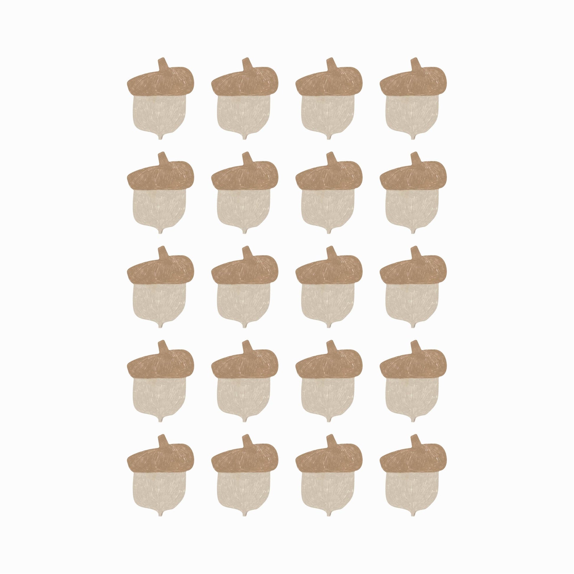 Wall Stickers 1 Sheet Murs Clairs Pencil Acorns Wall Stickers
