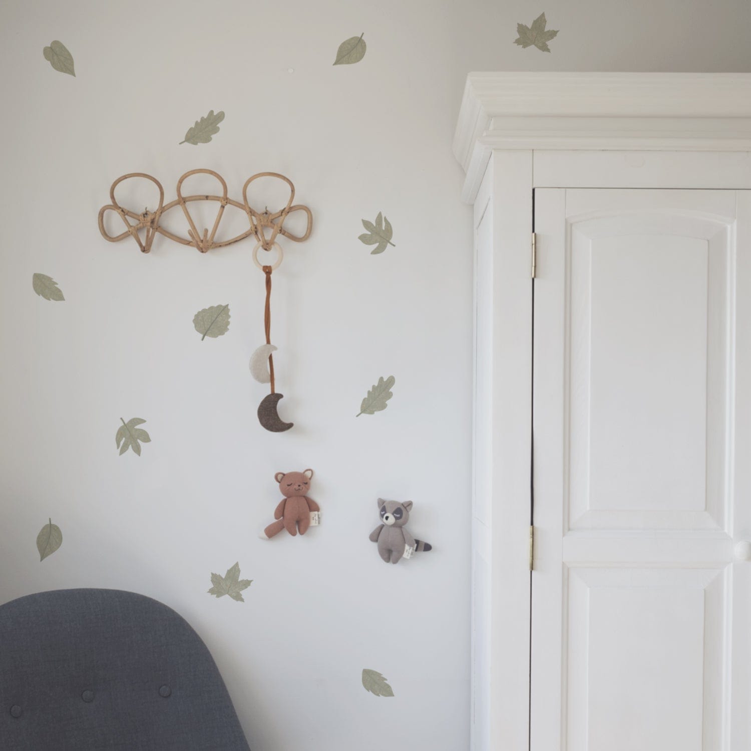 Wall Stickers Murs Clairs Pencil Mini Leaves Wall Stickers