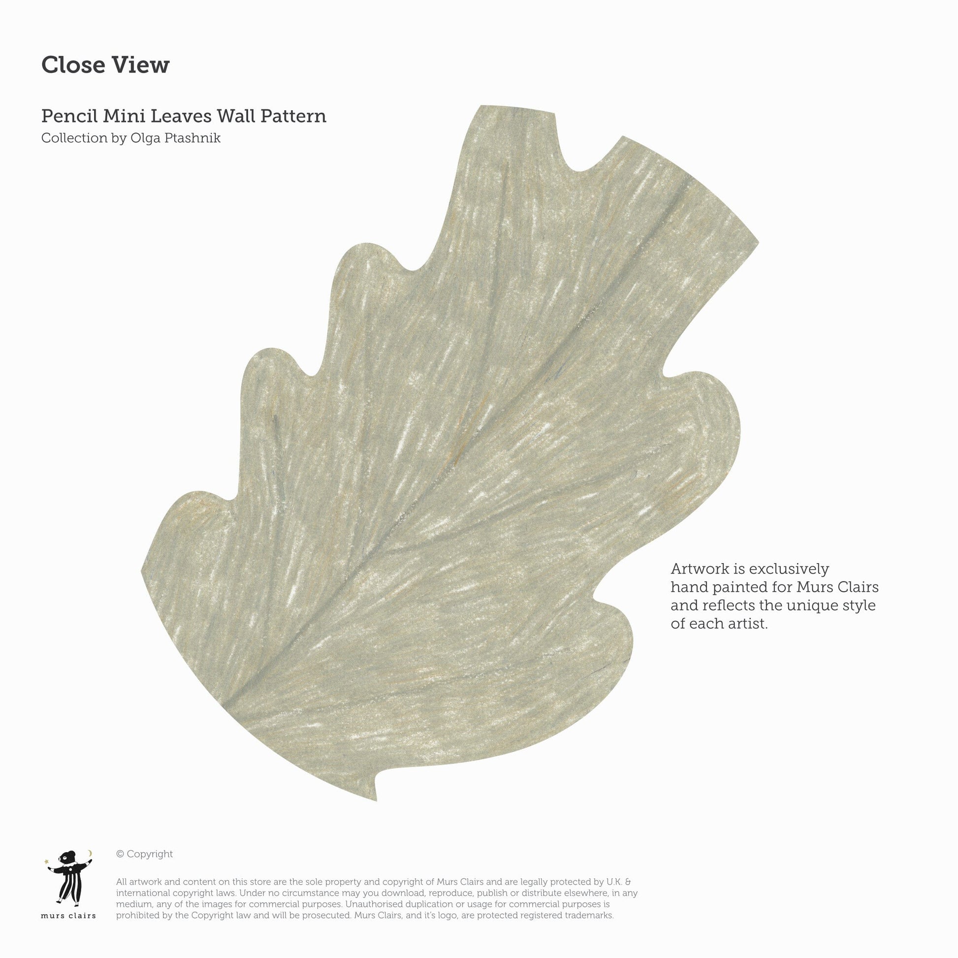 Wall Stickers Murs Clairs Pencil Mini Leaves Wall Stickers