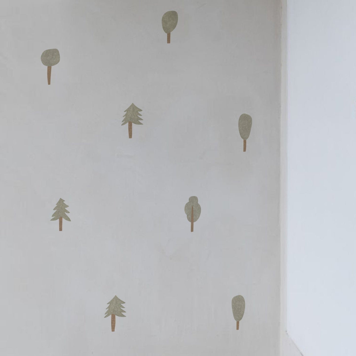 Wall Stickers Murs Clairs Pencil Mixed Forest Trees Wall Stickers
