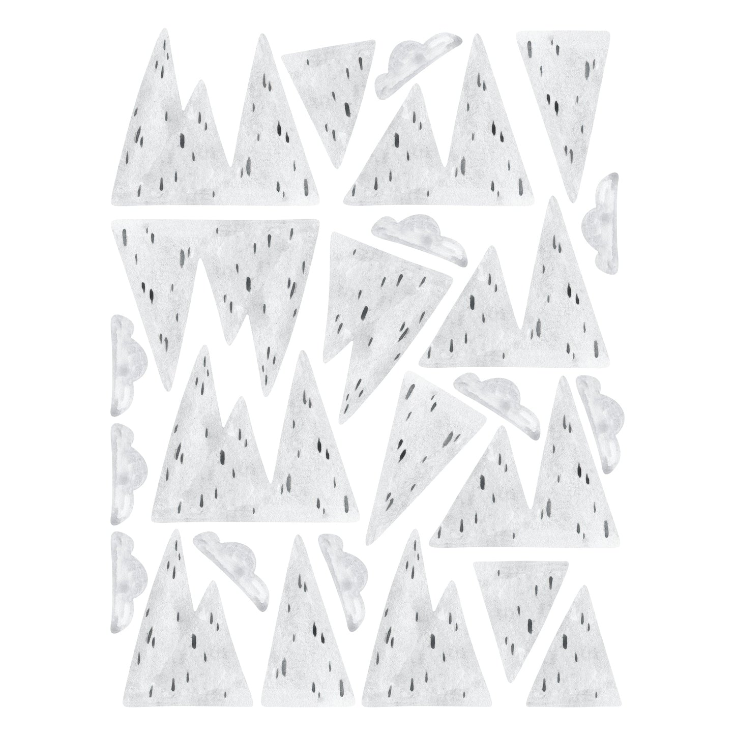 Wall Stickers 1 Sheet Murs Clairs Scandi Mountains Wall Stickers