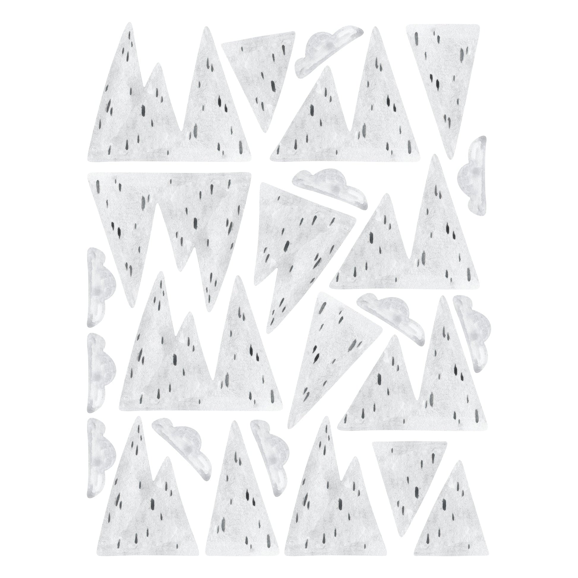 Wall Stickers 1 Sheet Murs Clairs Scandi Mountains Wall Stickers