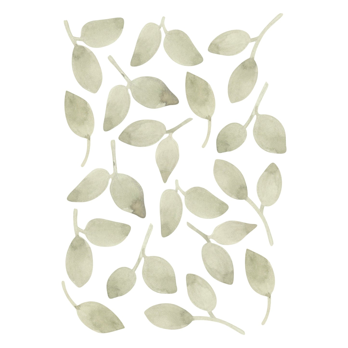 Wall Stickers 1 Sheet Murs Clairs Vintage Green Forest Leaves Wall Stickers