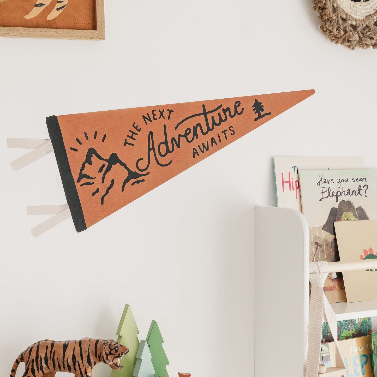 Wall Stickers The Next Adventure Awaits Flag Wall Decal - Brown