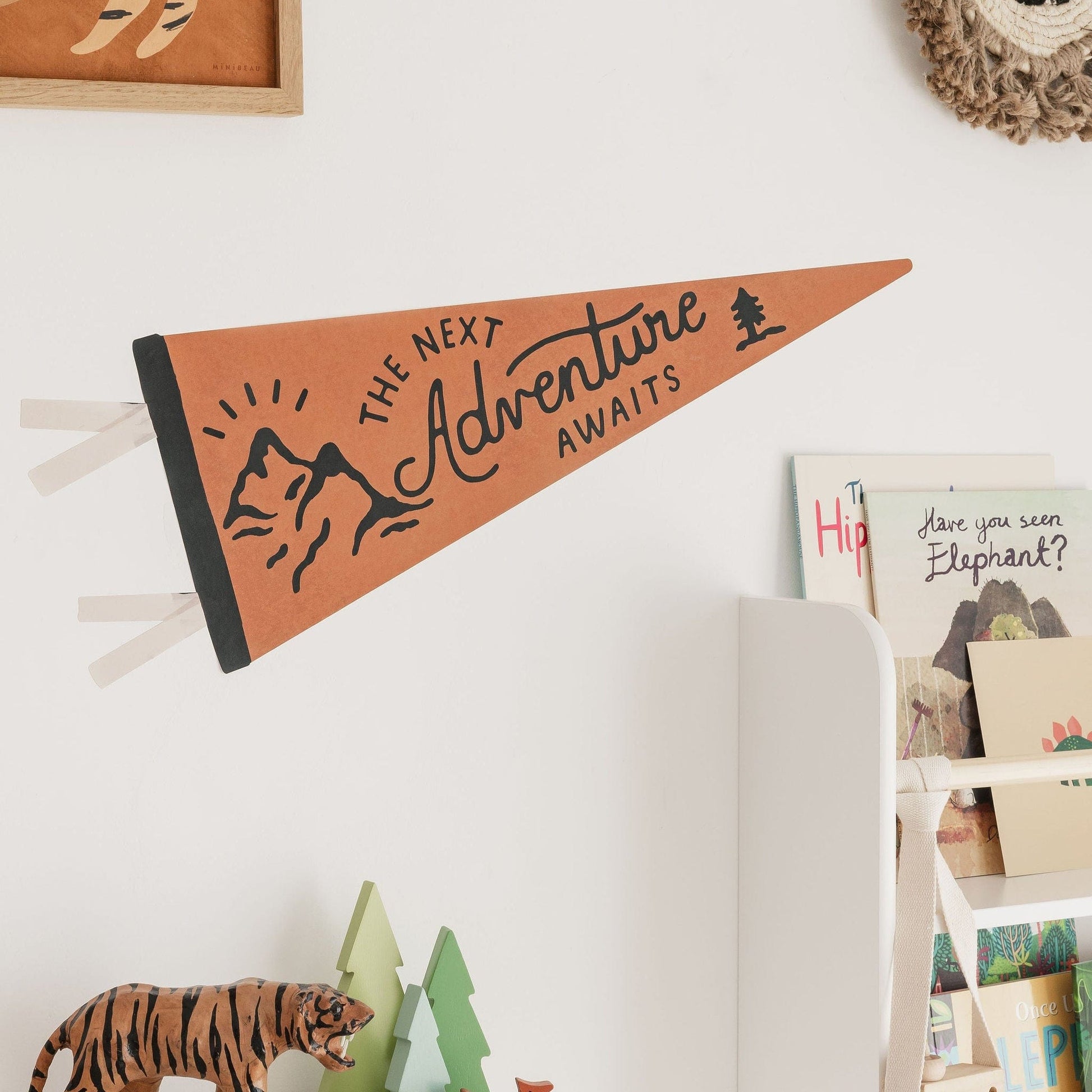 Wall Stickers The Next Adventure Awaits Flag Wall Decal - Brown