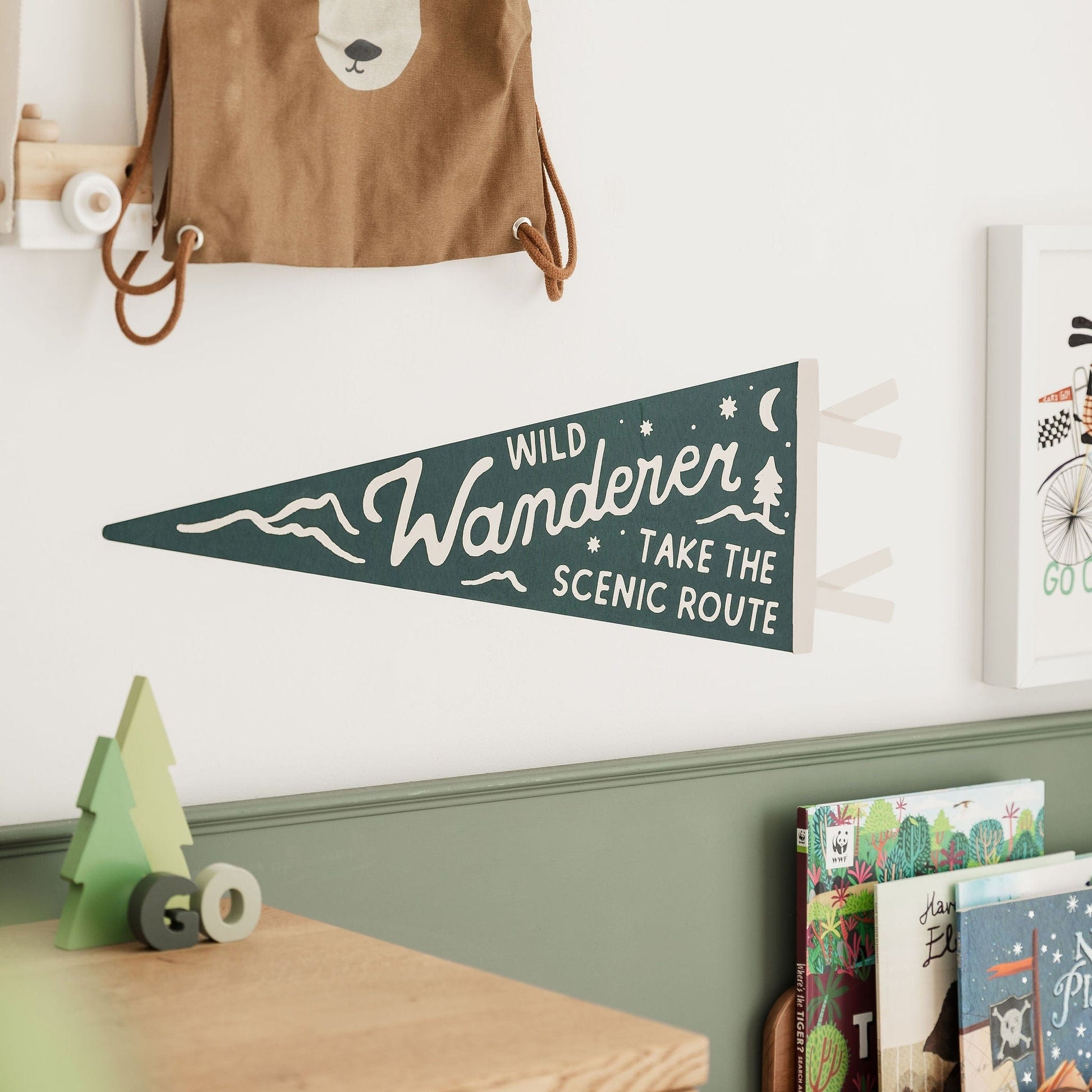 Wall Stickers Wild Wanderer Flag Wall Decal - Green