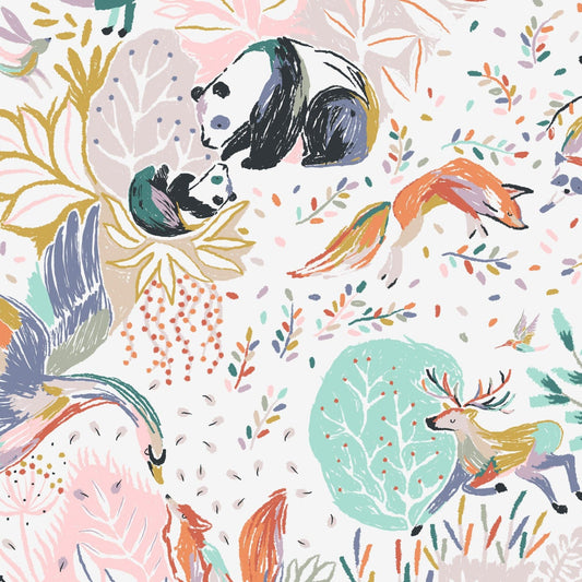 Wallpaper Roll 52cm x 10m Crayon Wilderness Wallpaper