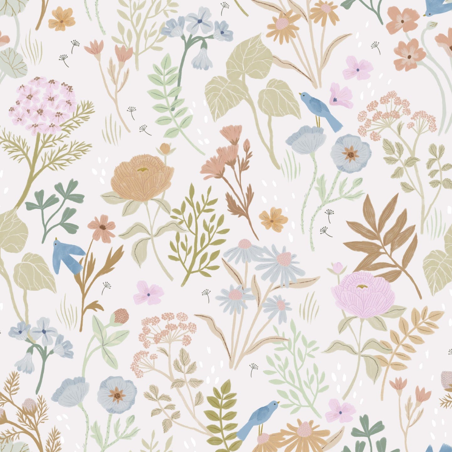 Wallpaper Roll 70cm x 10m Dreamy Floral Wallpaper