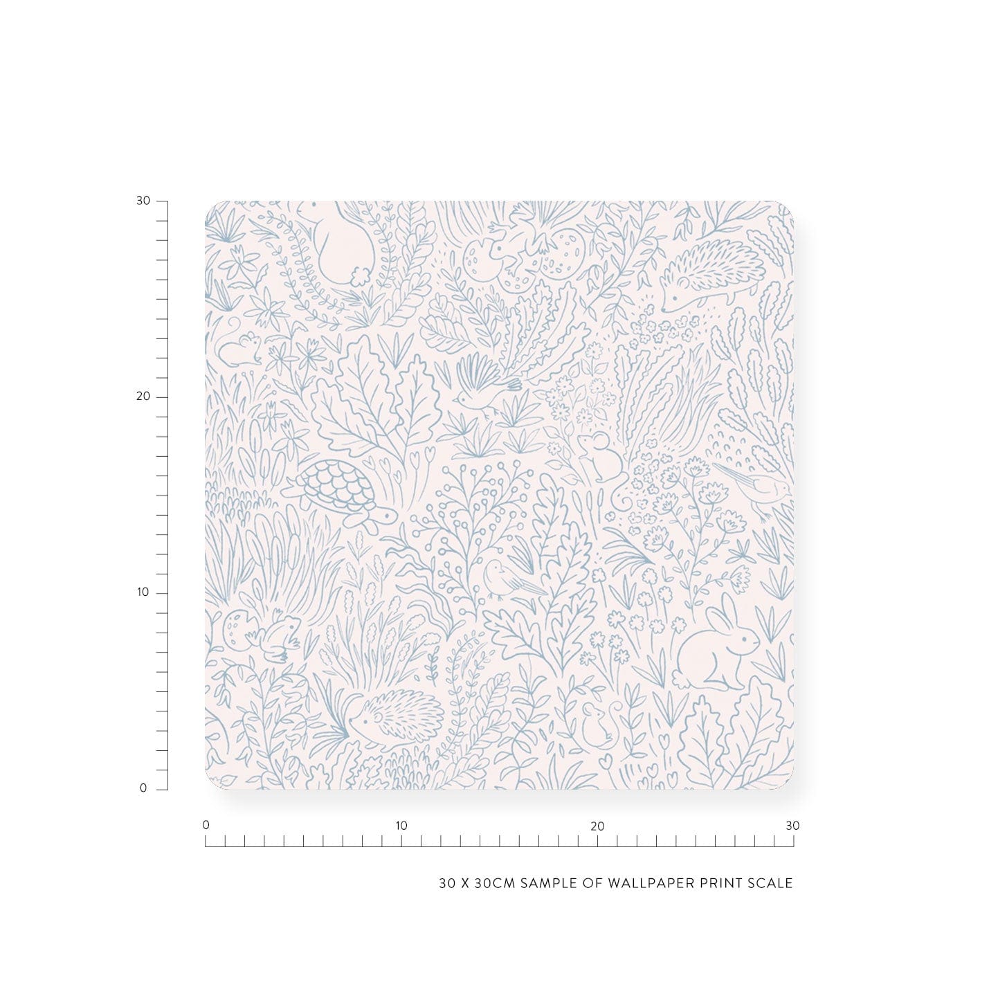Wallpaper Garden Doodles Blue Wallpaper