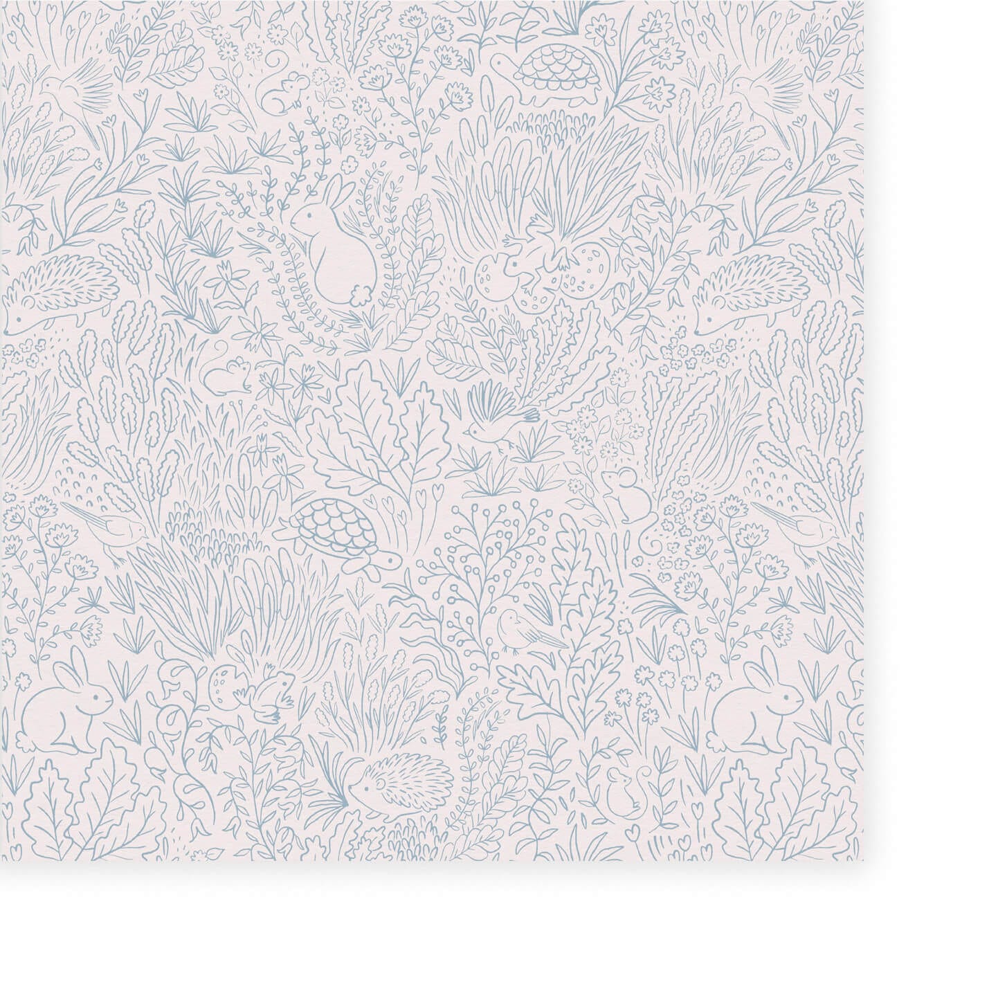 Wallpaper Garden Doodles Blue Wallpaper