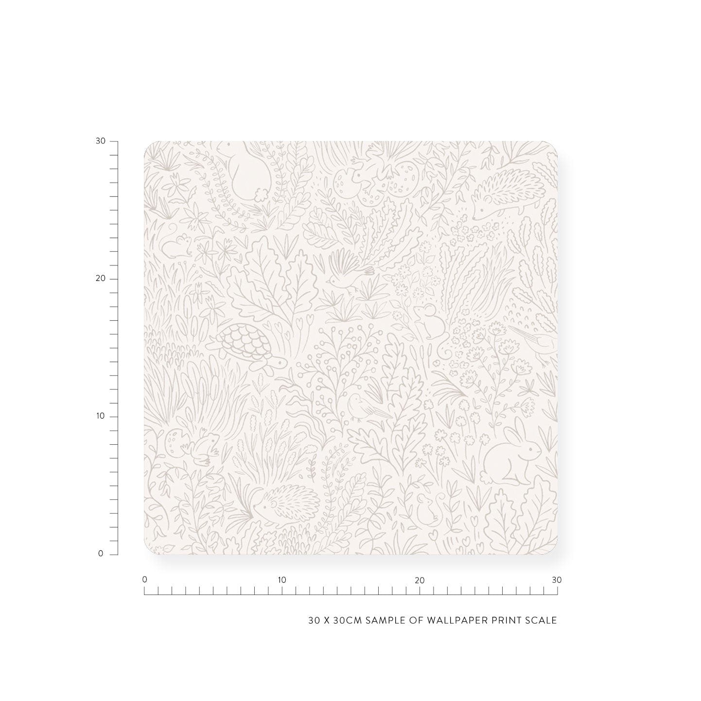 Wallpaper Garden Doodles Grey Wallpaper