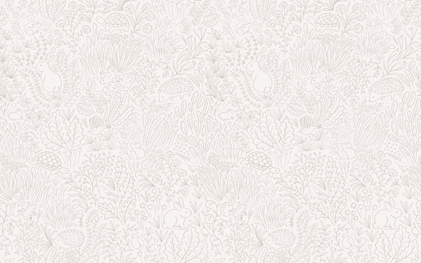 Wallpaper Garden Doodles Grey Wallpaper