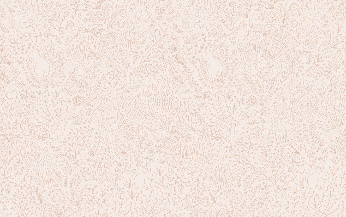 Wallpaper Garden Doodles Orange Wallpaper