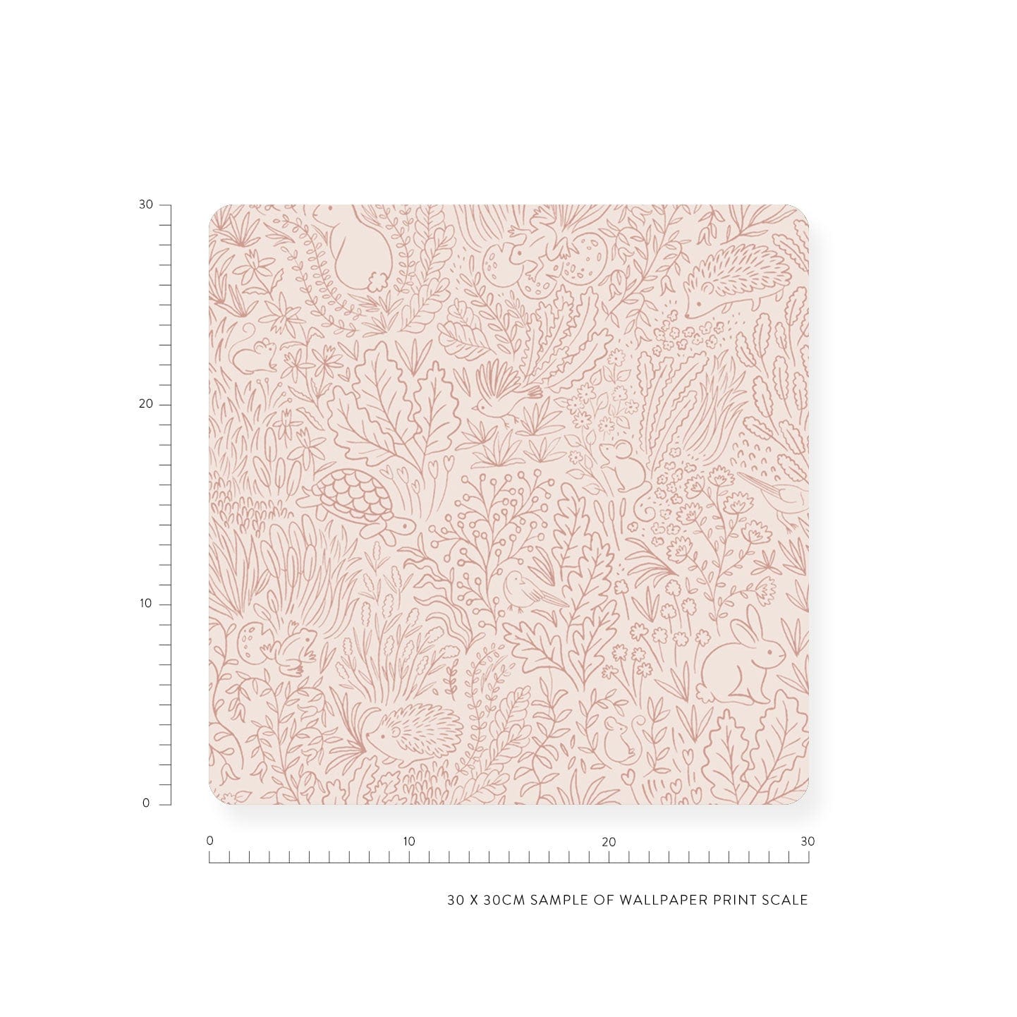 Wallpaper Garden Doodles Pink Wallpaper
