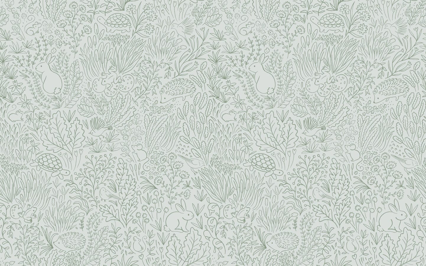Wallpaper Garden Doodles Sage Wallpaper