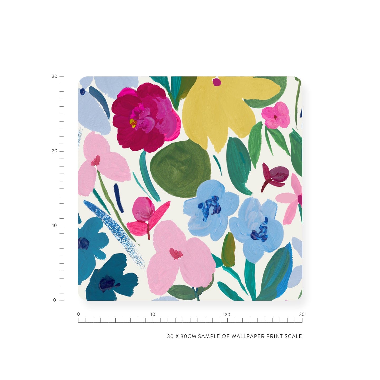 Wallpaper Painty Floral Bloom Bold Wallpaper