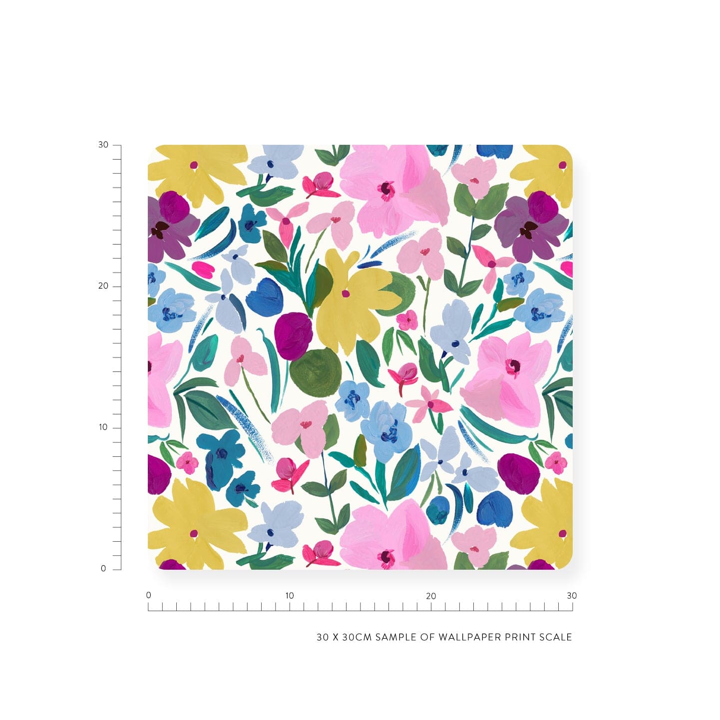 Wallpaper Painty Floral Bloom Ditsy Wallpaper