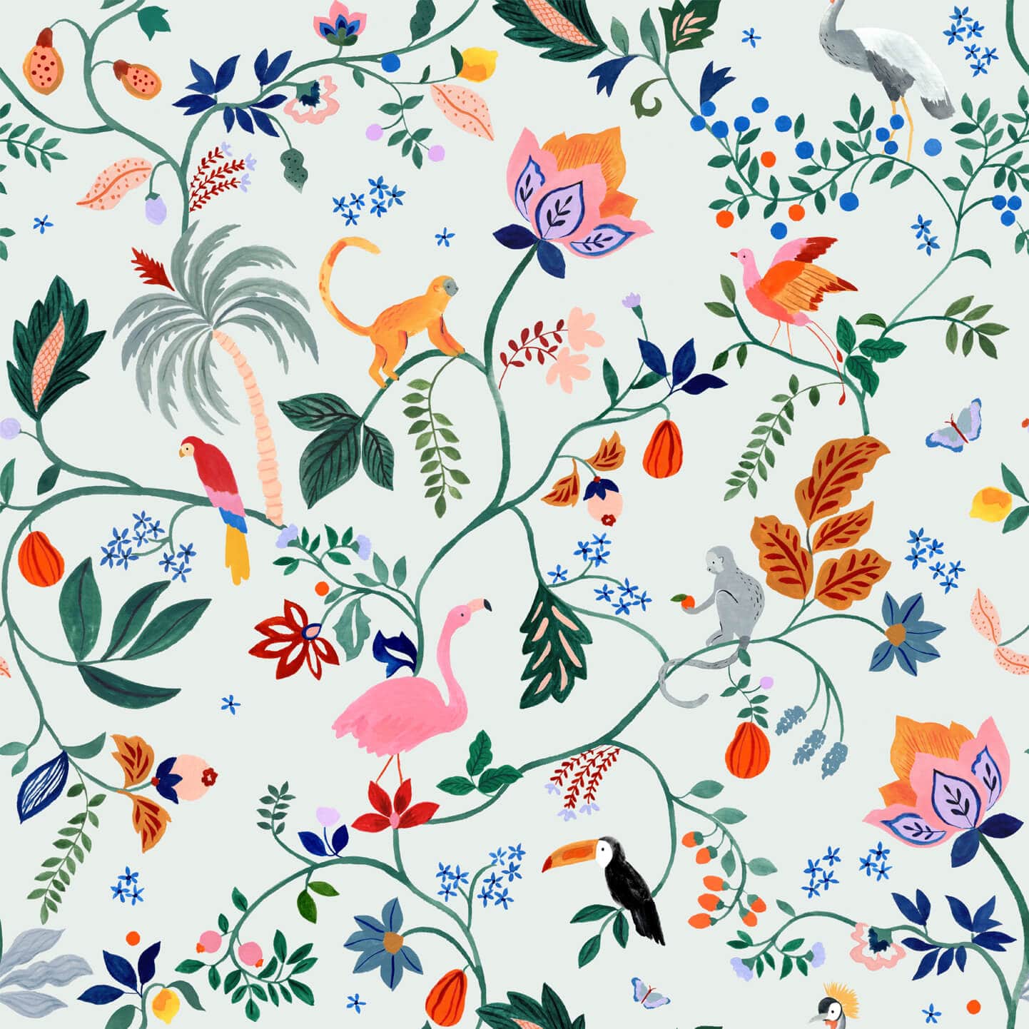 Wallpaper Utopia Menagerie Blue Wallpaper