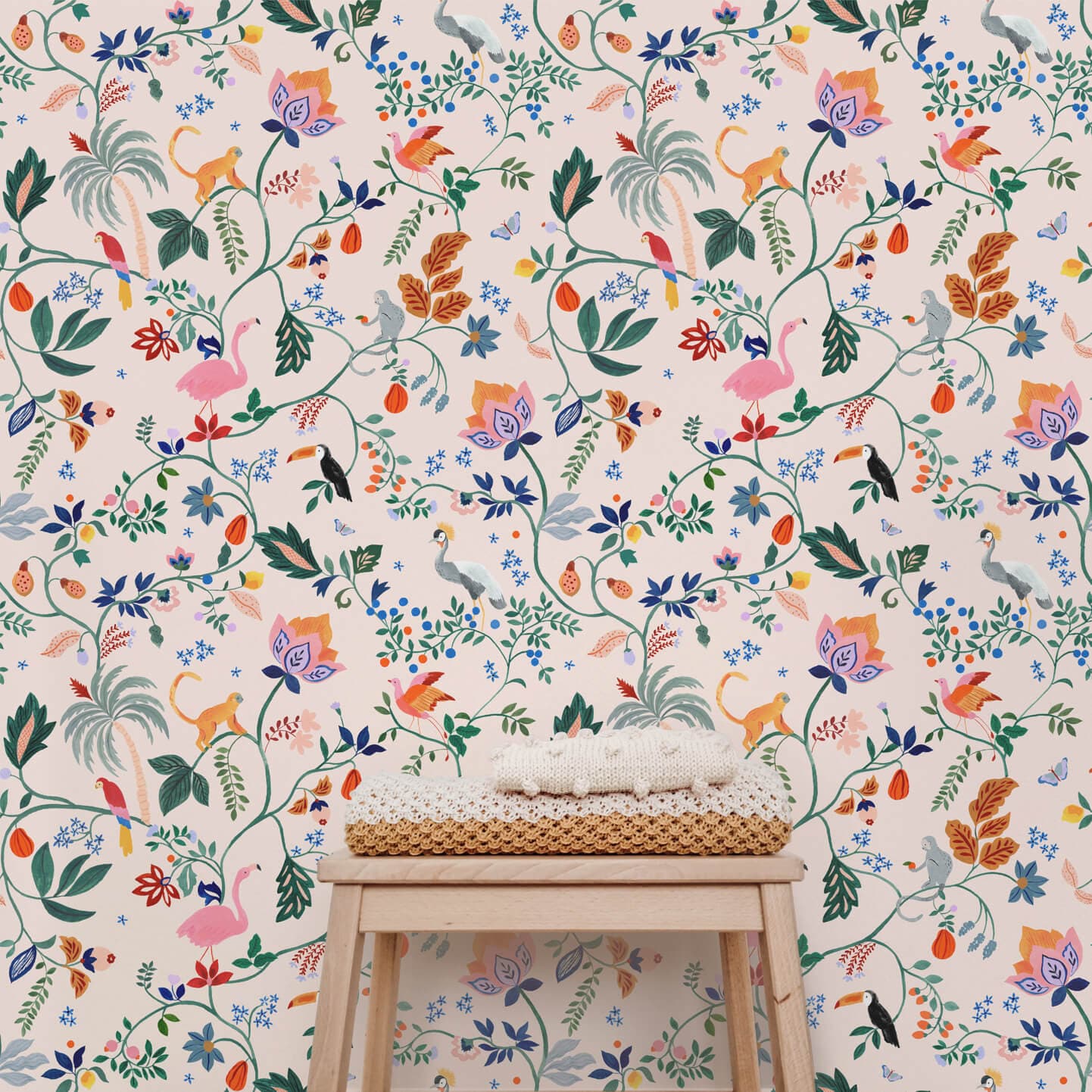 Wallpaper Utopia Menagerie Peach Wallpaper
