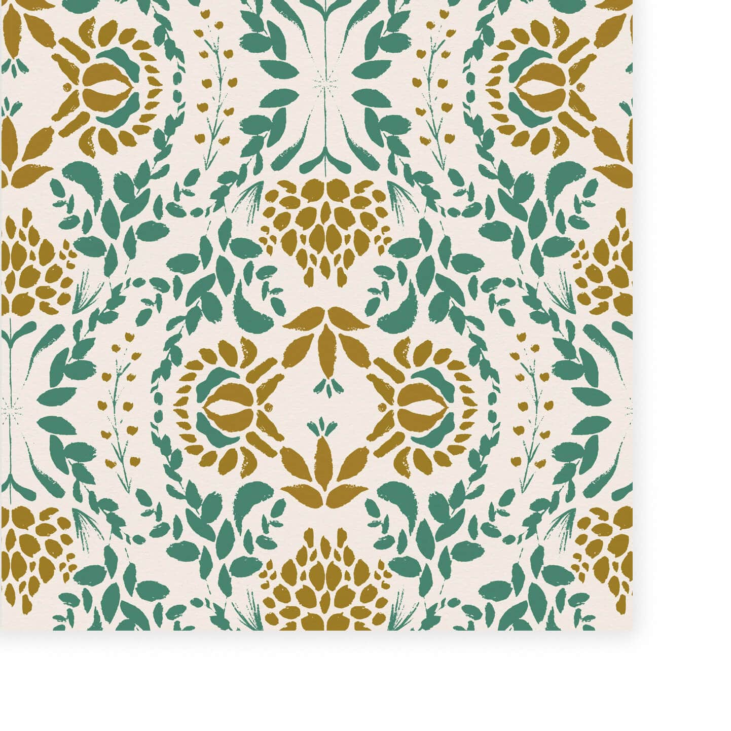 Wallpaper Woodland Leaves Green Wallpaper