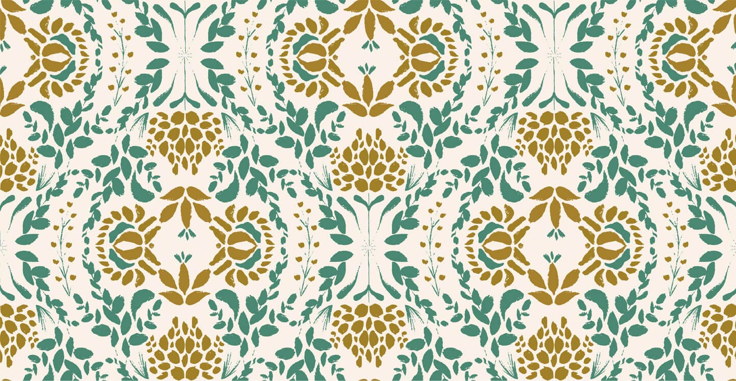 Wallpaper Woodland Leaves Green Wallpaper