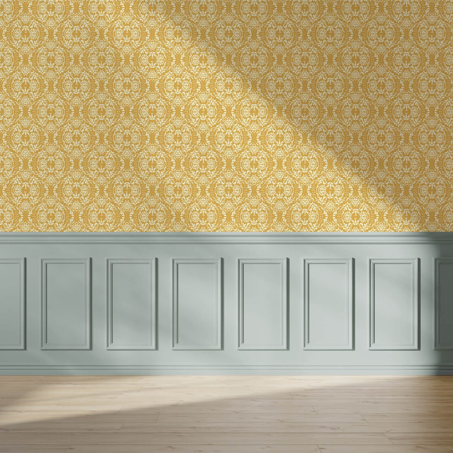 Wallpaper Woodland Leaves Yellow Wallpaper
