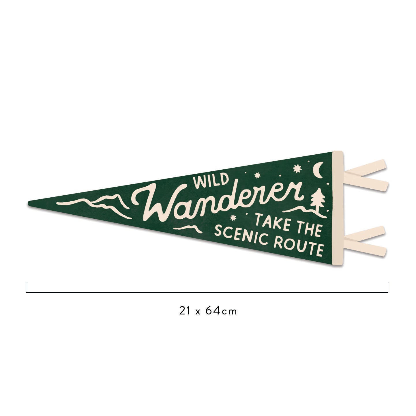 Wild Wanderer Flag Wall Decal - Green