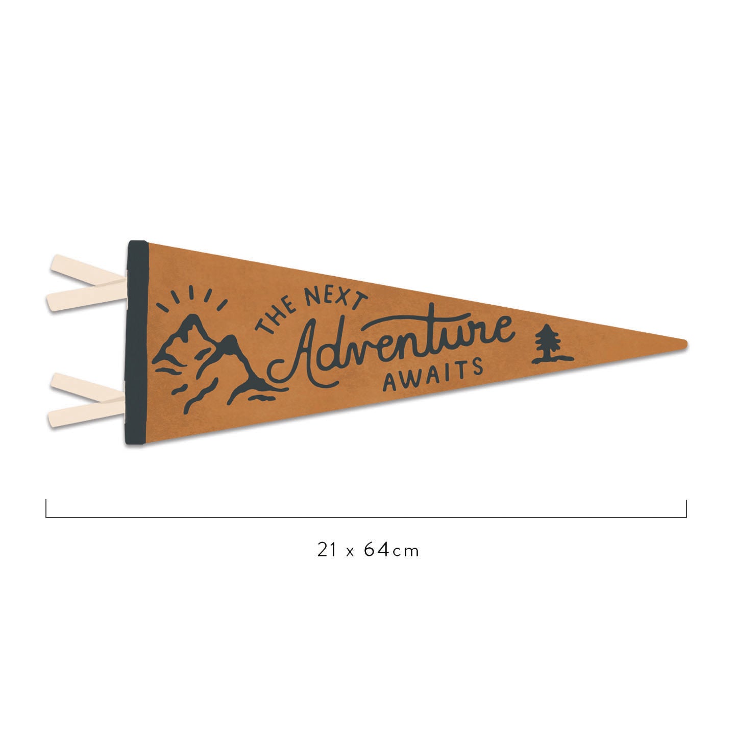 The Next Adventure Awaits Flag Wall Decal - Brown