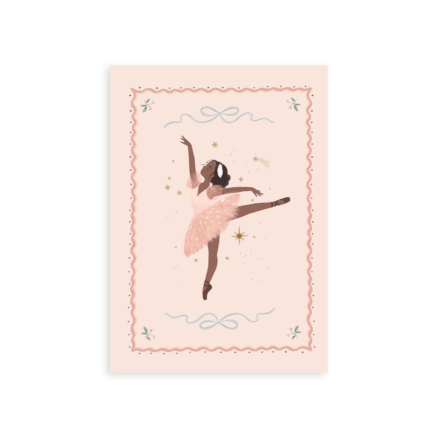 Art Print Maria / 15x20cm (6x8") / Black Hanger Arabesque Pose Ballerina Art Print