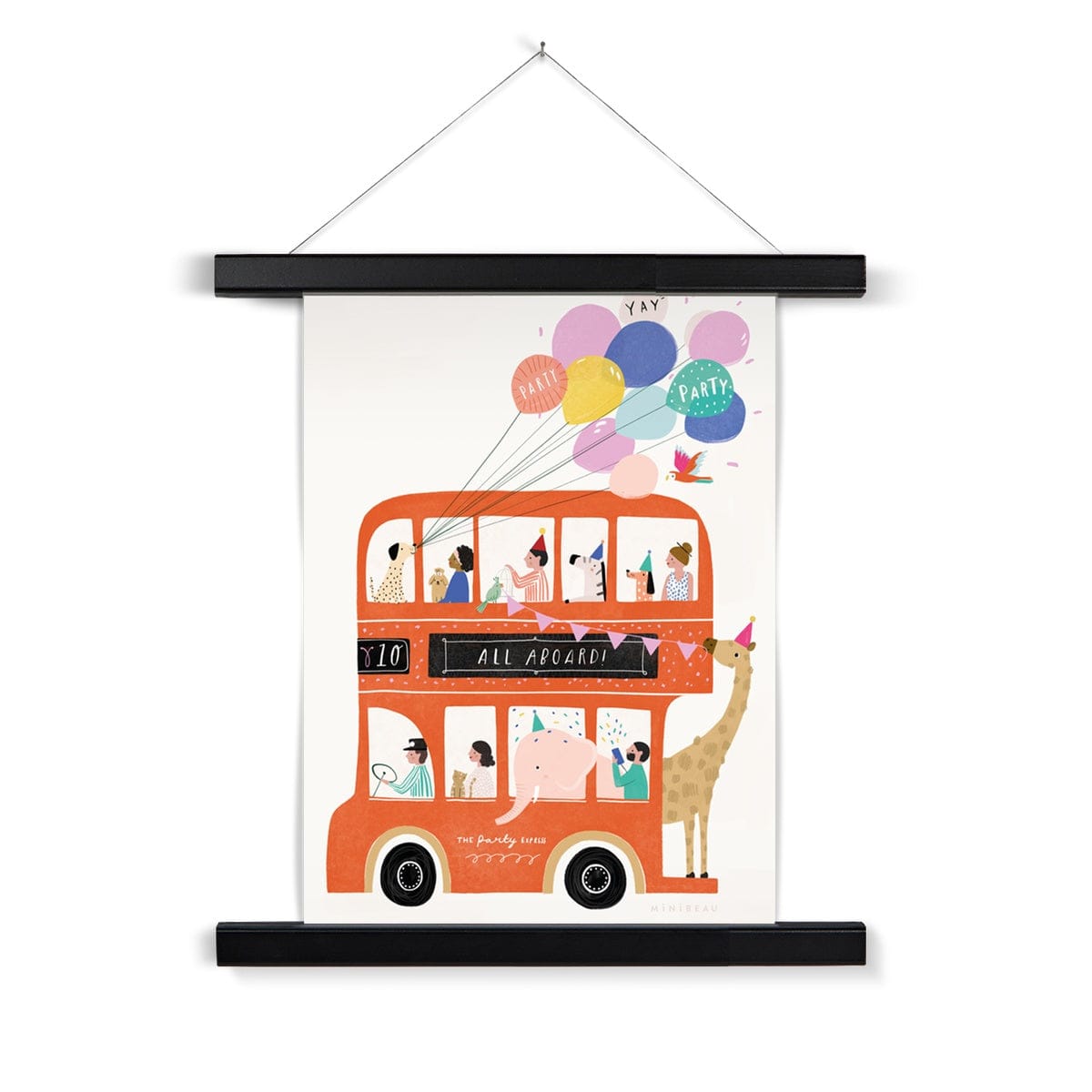 Double Decker Party Bus Art Print