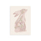 Art Print 70x100cm (28x40") / No Frame Floral Bunny Nursery Art Print - Personalisable