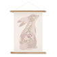 Art Print 70x100cm (28x40") / Natural Hanger Floral Bunny Nursery Art Print - Personalisable