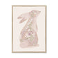 Floral Bunny Nursery Art Print