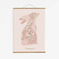 Art Print Floral Bunny Nursery Art Print