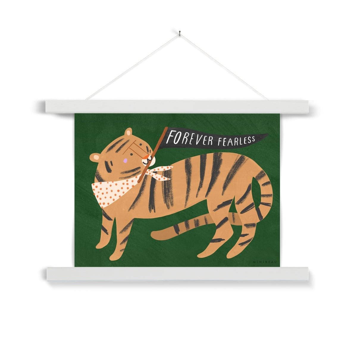 Art Print Green / 20x15cm (8x6") / White Hanger Forever Fearless Art Print