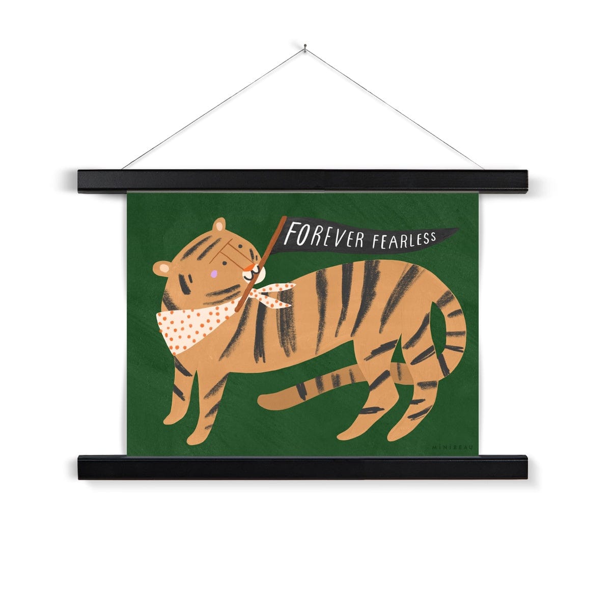 Art Print Green / 20x15cm (8x6") / Black Hanger Forever Fearless Art Print