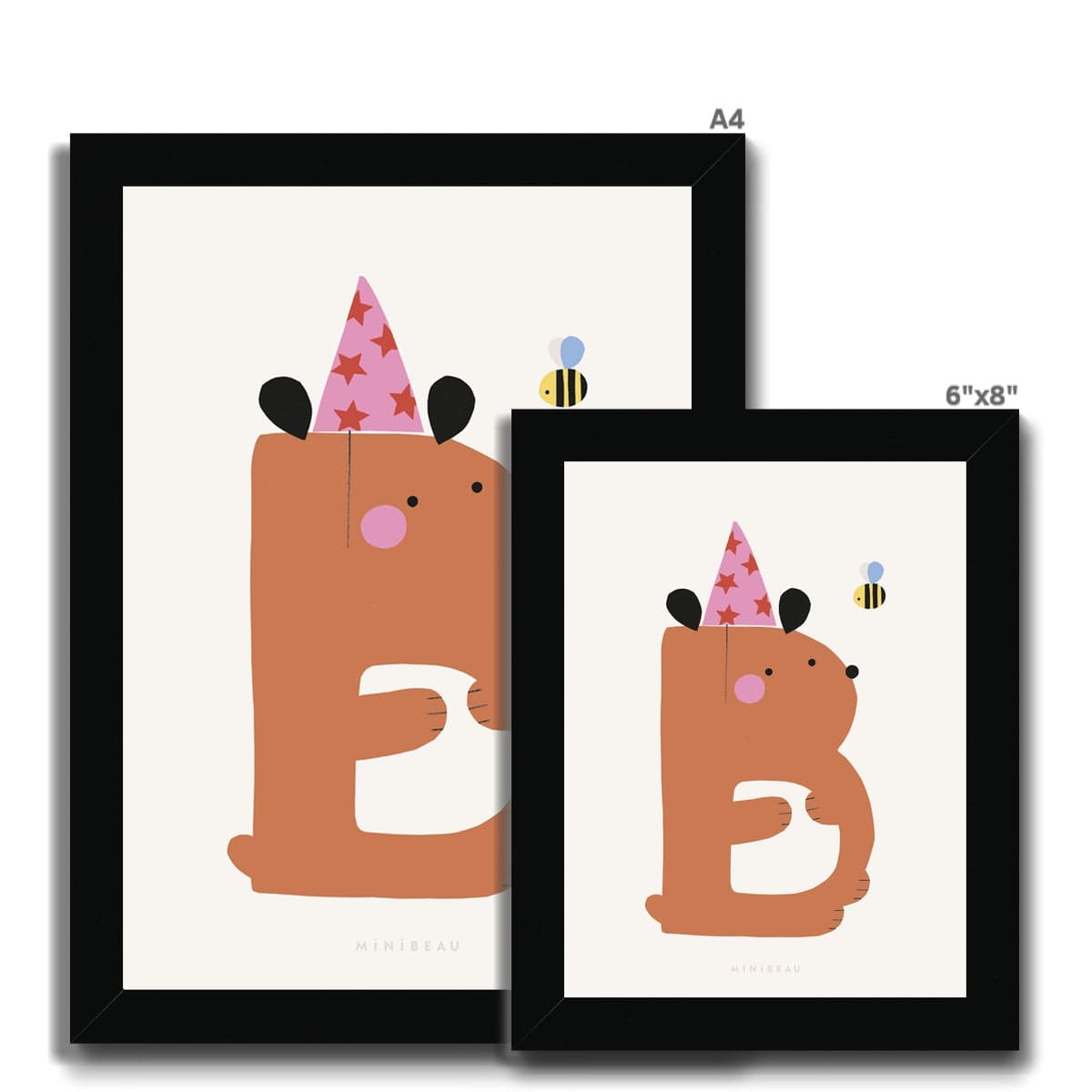 Art Print Happy Alphabet 'B' Art Print - Personalisable