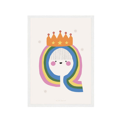 Art Print Happy Alphabet 'Q' Art Print - Personalisable
