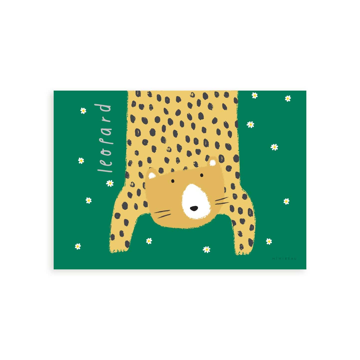 Art Print 15x20CM (6x8") / Green / No Frame Leopard Art Print