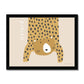 Art Print 15x20CM (6x8") / Beige / Black Frame Leopard Art Print