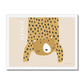 Art Print 15x20CM (6x8") / Beige / White Frame Leopard Art Print