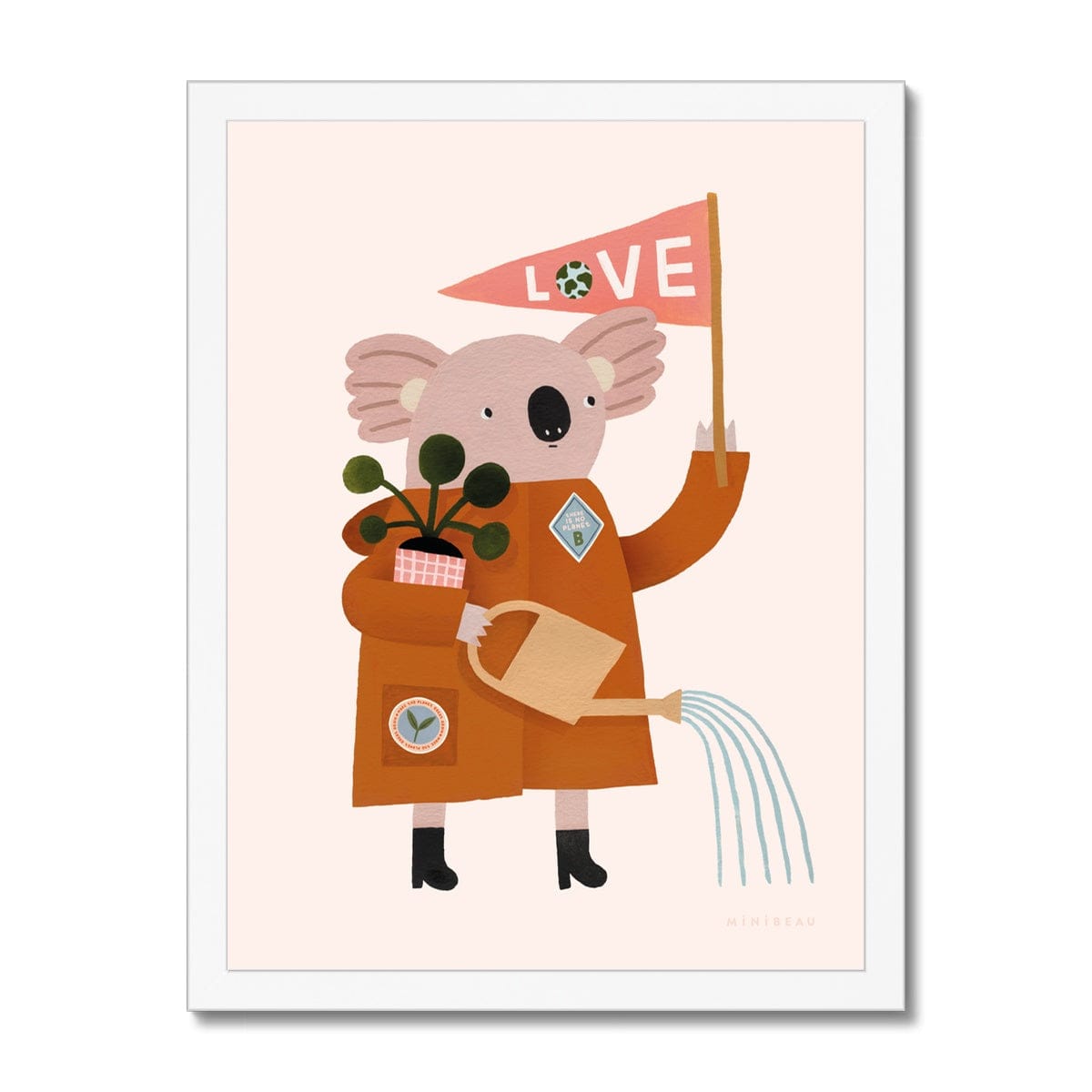 Art Print Love Our Planet Koala Art Print