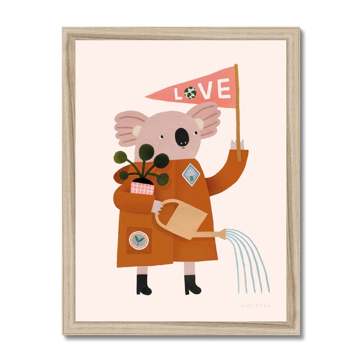 Art Print Love Our Planet Koala Art Print