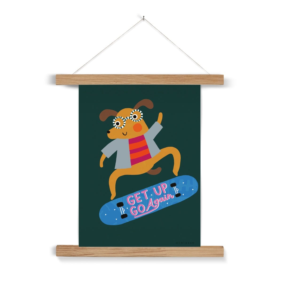 Art Print 15x20cm (6x8") / Green / Natural Hanger Rad Dog Art Print