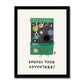 Fine art 12"x16" / Black Frame Choose Your Adventure - Green Framed Print