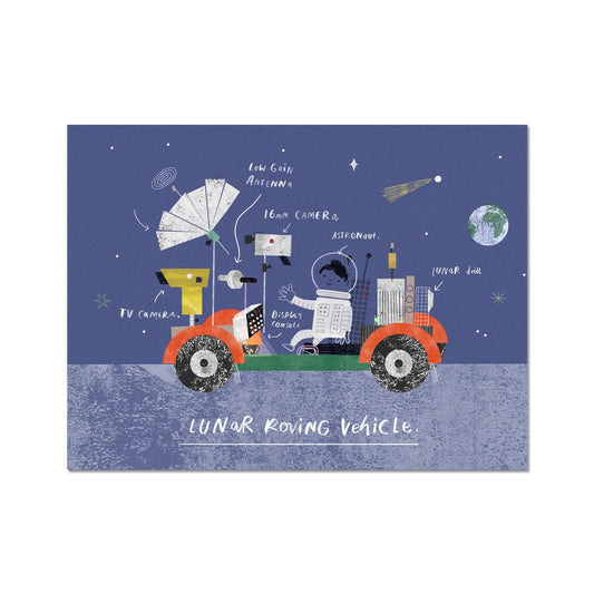 Fine art 16"x12" / No Frame Lunar Roving Vehicle Art Print