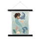 Fine art 6"x8" / Pearl / Black Hanger Mermaid and the Narwhal Art Print