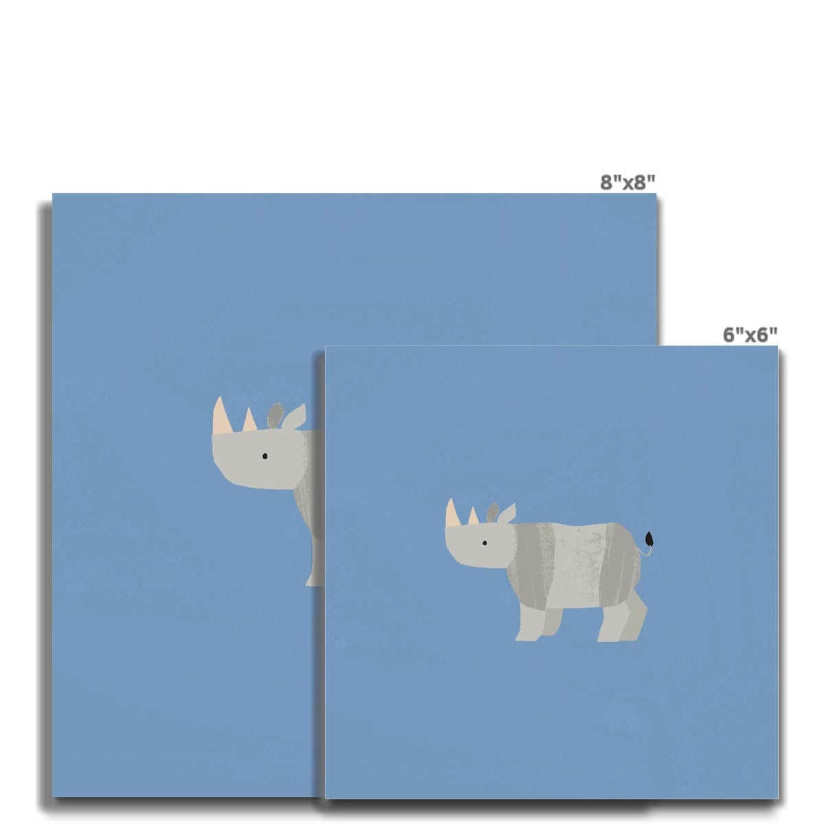Safari - Rhino Square Art Print