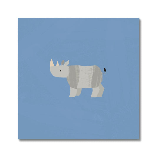 Safari - Rhino Square Art Print